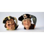 Two Royal Doulton character jugs: 'Long John Silver' and 'Captain Henry Morgan'