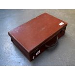 Vintage leather suitcase, 40 x 25 x 12 cmH,