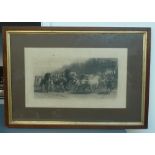 After Rosa Bonheur (18-22-1899, French) The Horse Fair, print, framed,