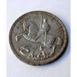 A George V 1935 crown silver coin