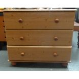 A chest of three drawers 45 x 63 x 74cm (1/2)