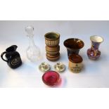 A selection of ceramics, to include studio art vase, art &crafts vase, together with other vase,