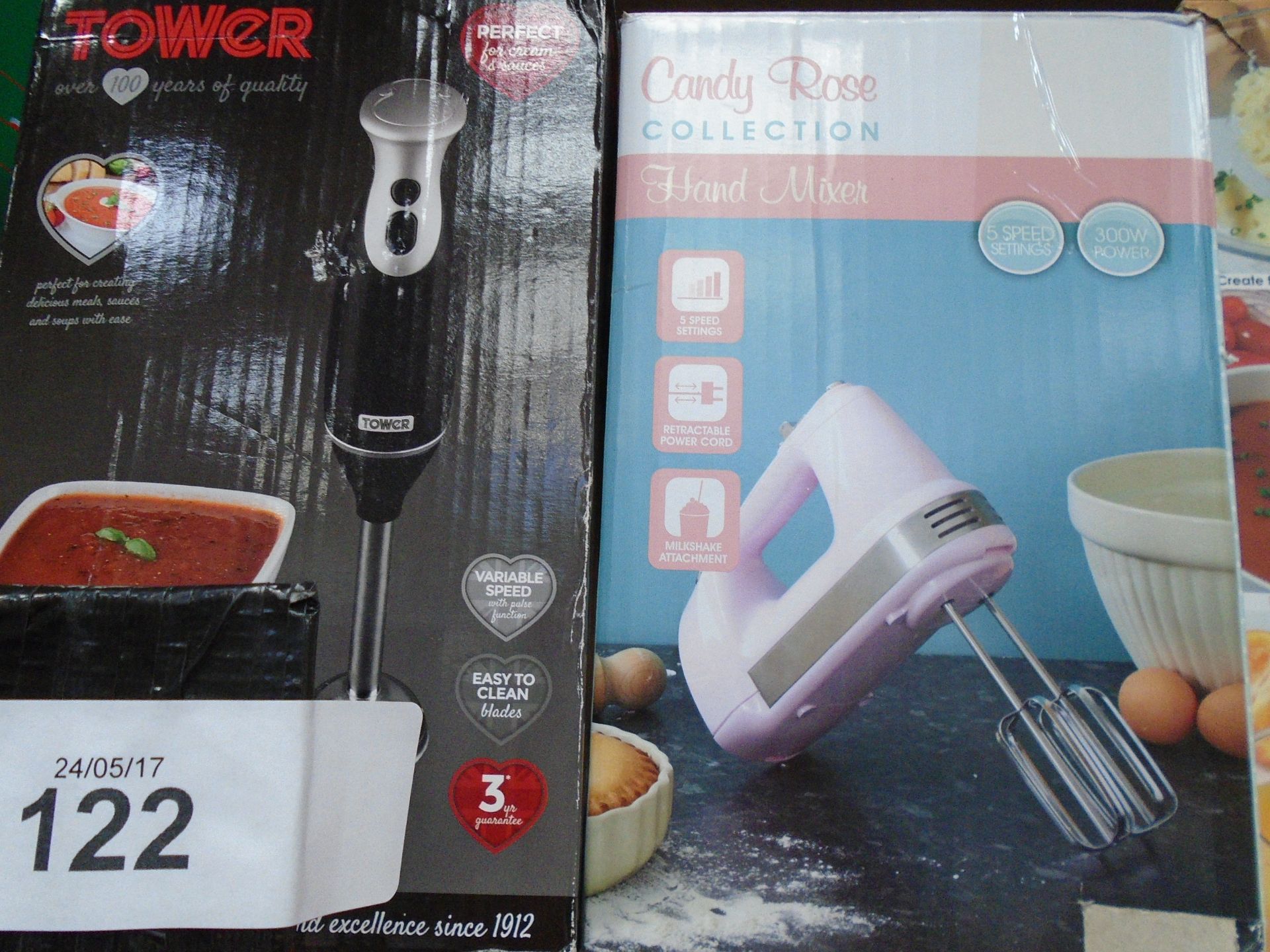 1 x Salter 2-in-1 blender and masher together with 1 x Candy Rose hand mixer and 1 x Tower stainless - Image 2 of 2