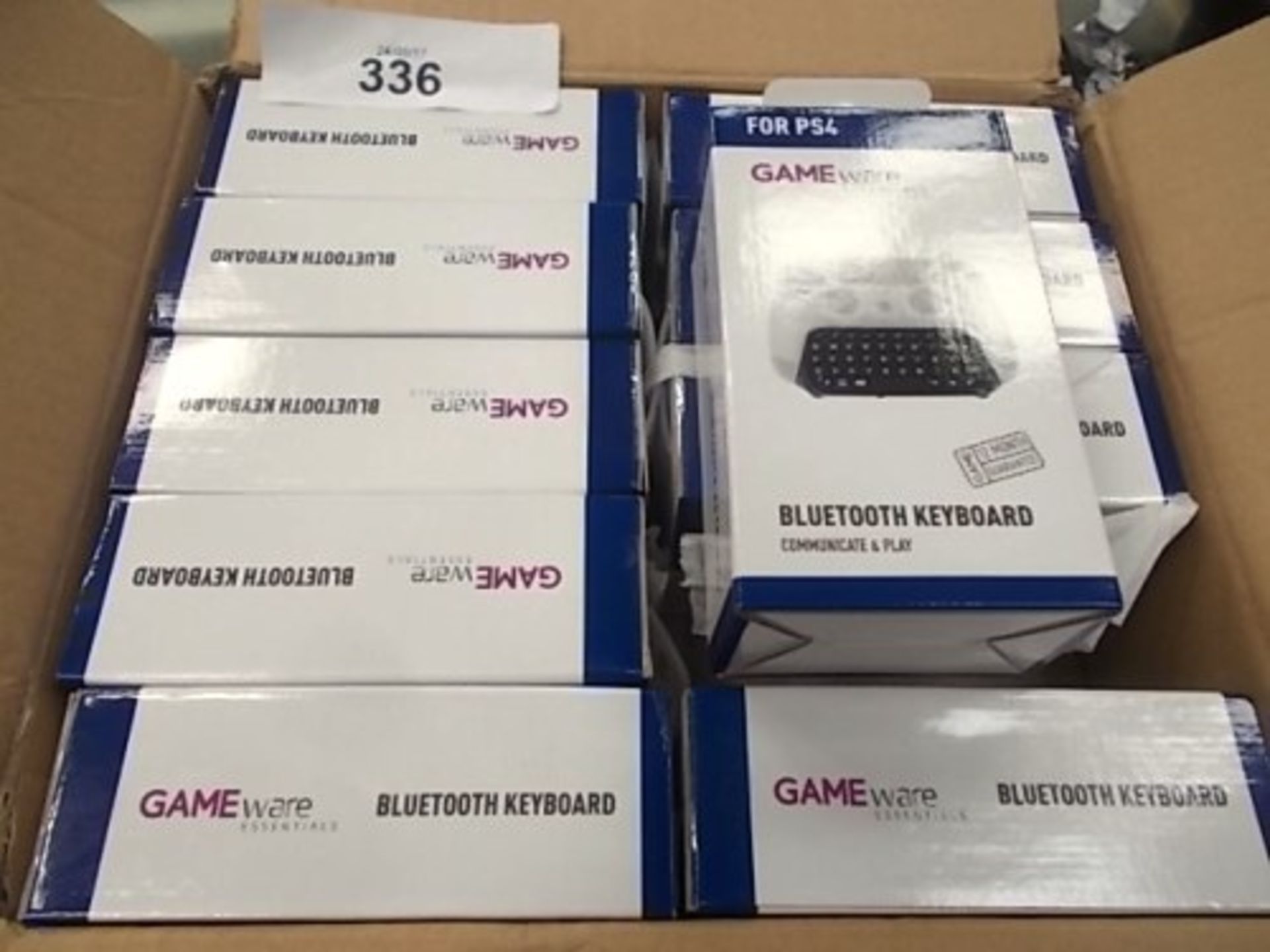 10 x Gameware Essentials PS4 Bluetooth keyboard, model 506134 - Sealed new in box (C2)