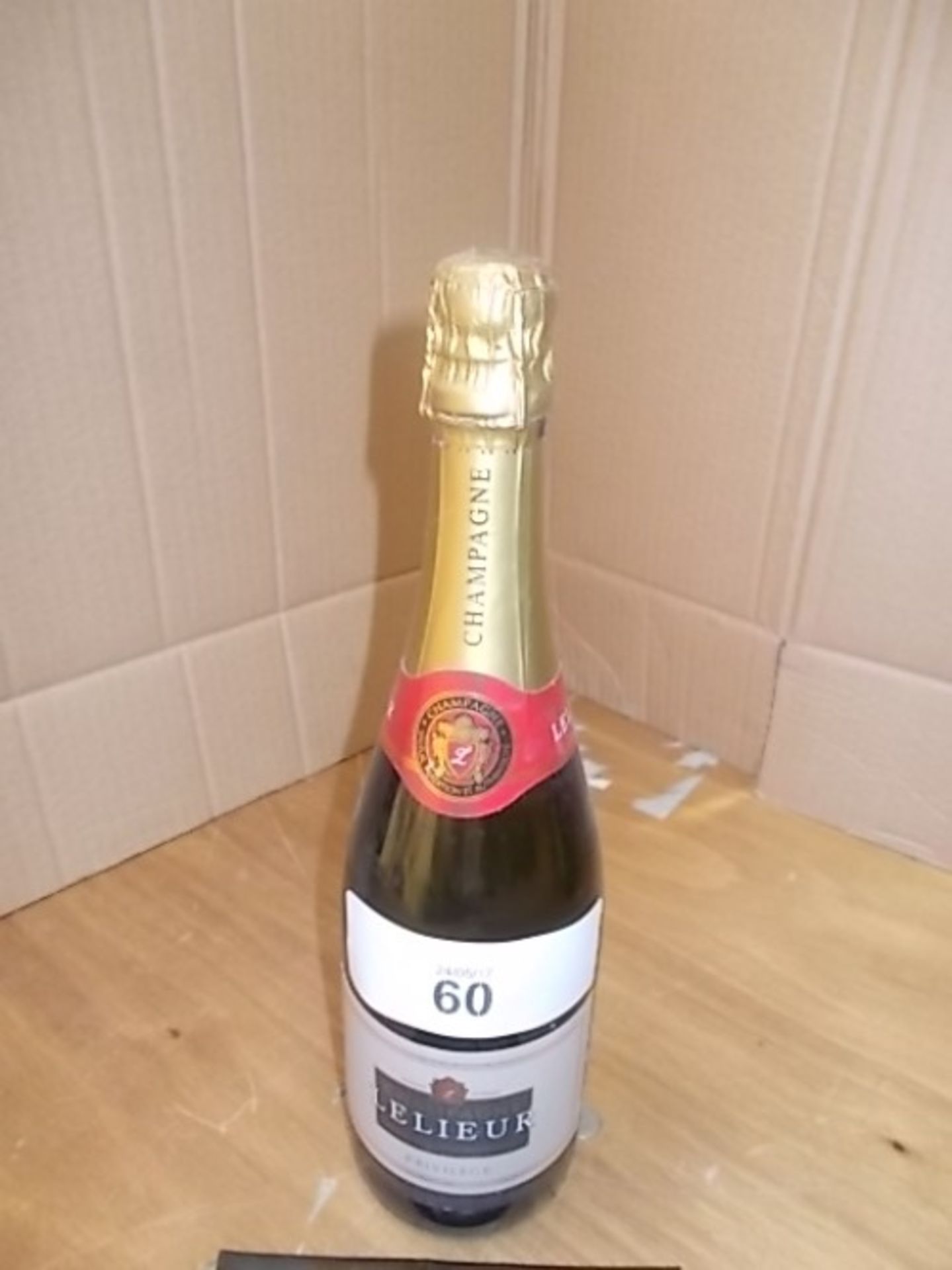9 x 750ml bottles of Champagne Lelieur Privilege