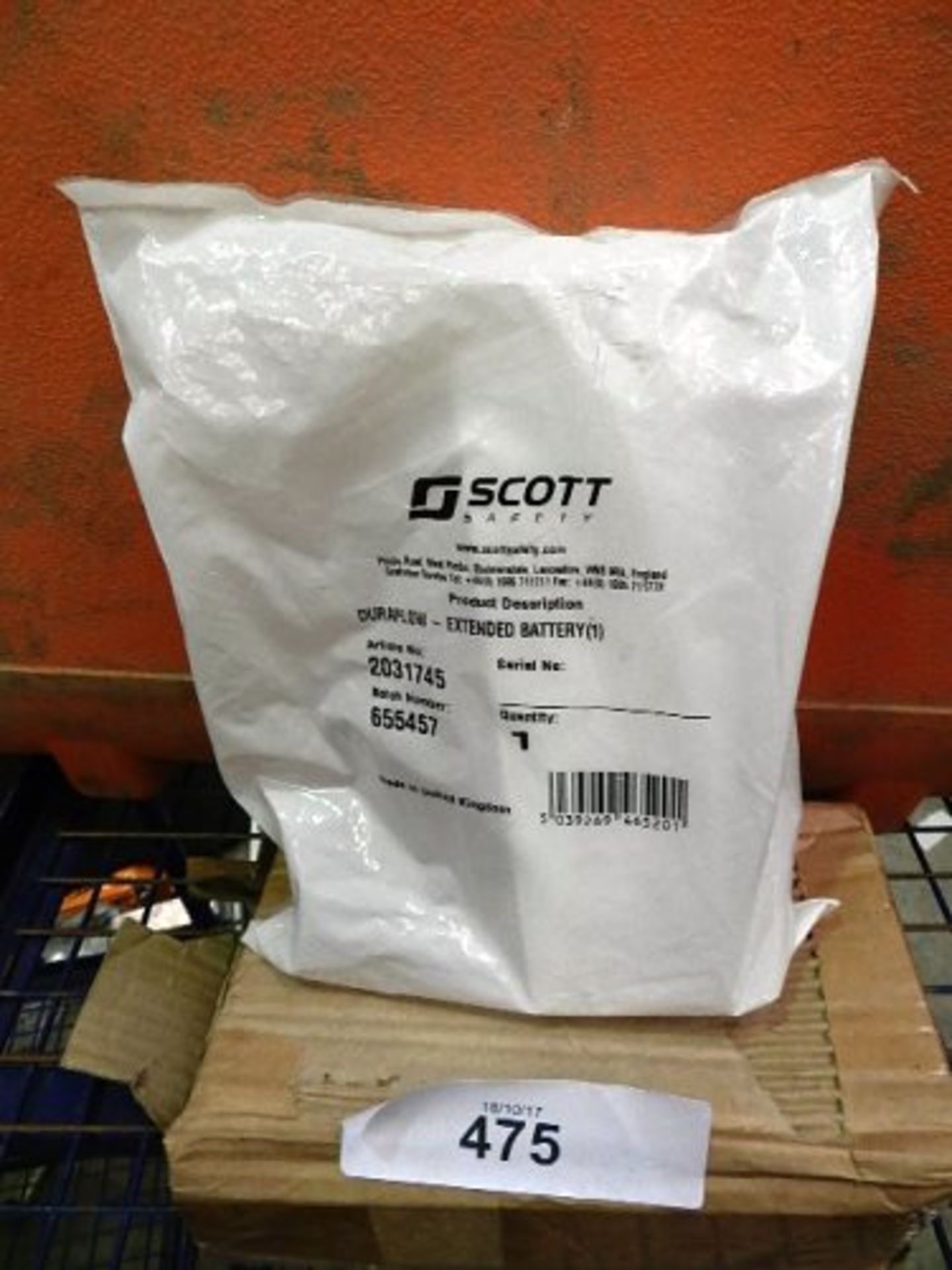 A Scott Safety duraflow extended battery. Article number 2031745 - New in pack (TC3)