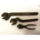 W Heap & Co Ltd Ashton-u-Lyne adjustable cranked spanner, No. 5 and Majella improved strong crank No