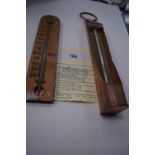 Brewery Thermometer by Joseph Long & William Reeves in cooper fitting and factory thermometer