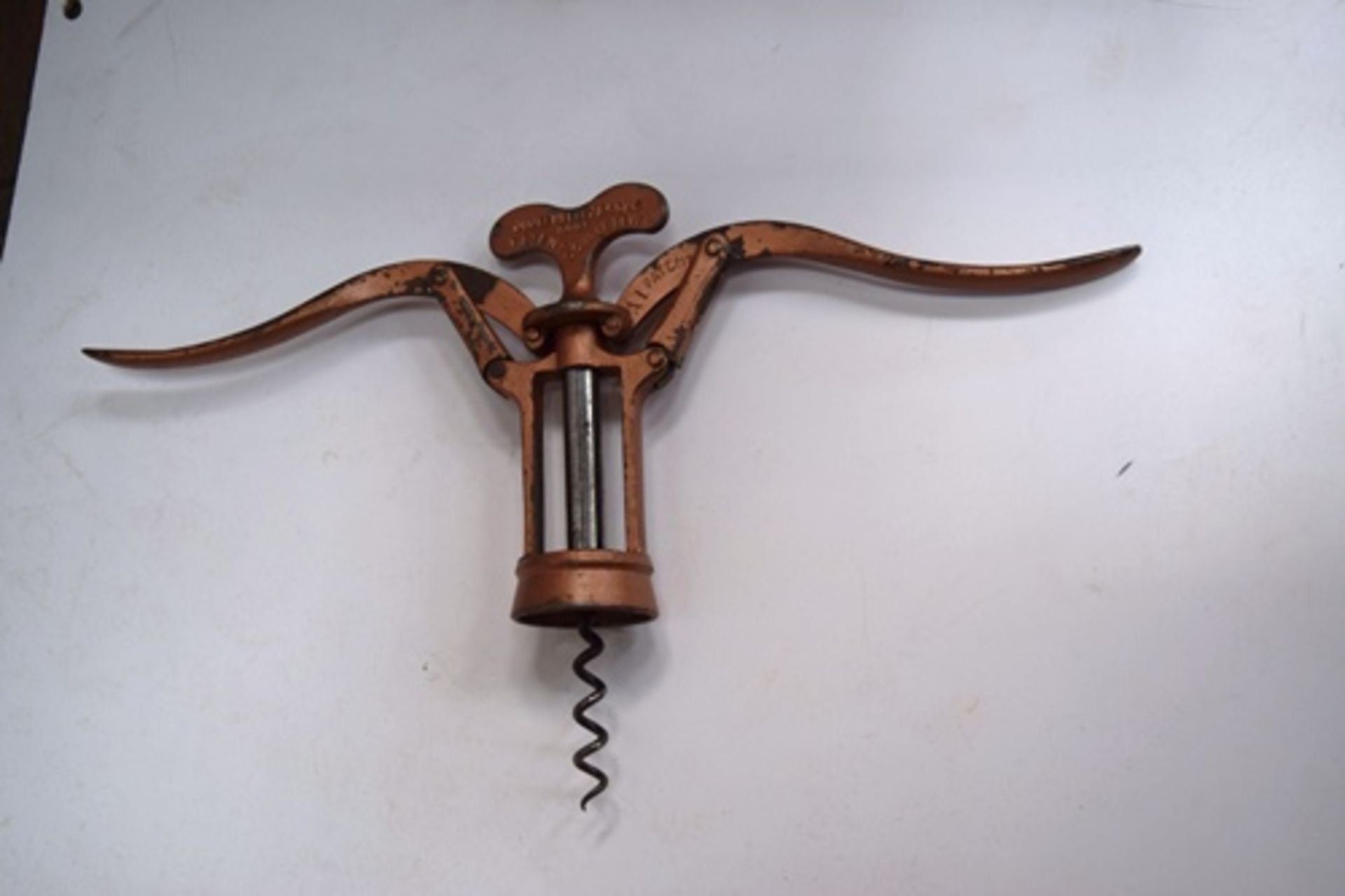 James Healey & Sons 6006 patent double lever corkscrew, standard wire helix,stamped A1 Patent, also - Image 6 of 6