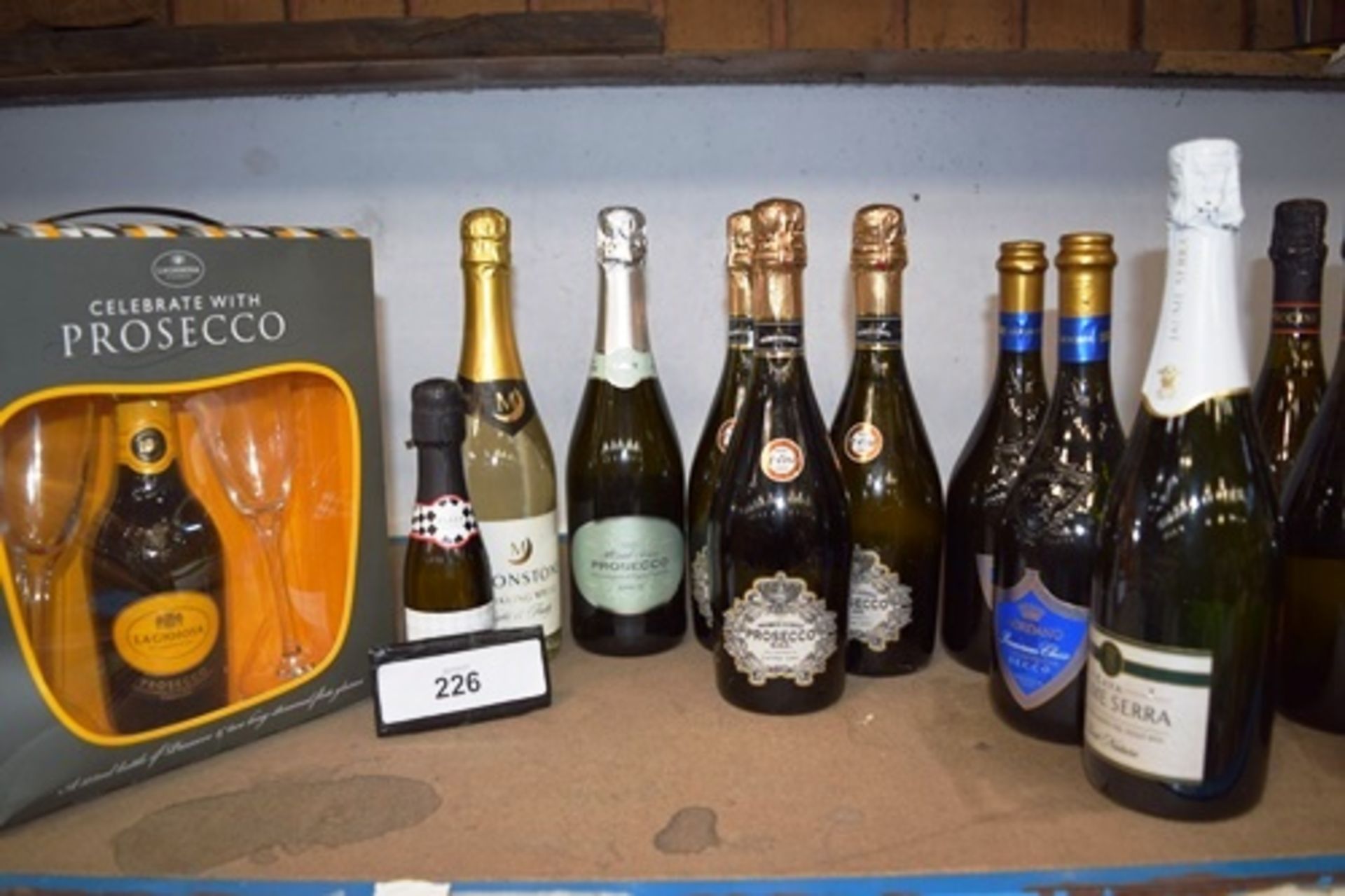 8 x various bottles of sparkling wine including 3 x Premier Estates Prosecco extra dry and 2 x