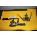 1 x Inart double handled corking machine and 1 x Sanbri double handled corking machine - Both modern