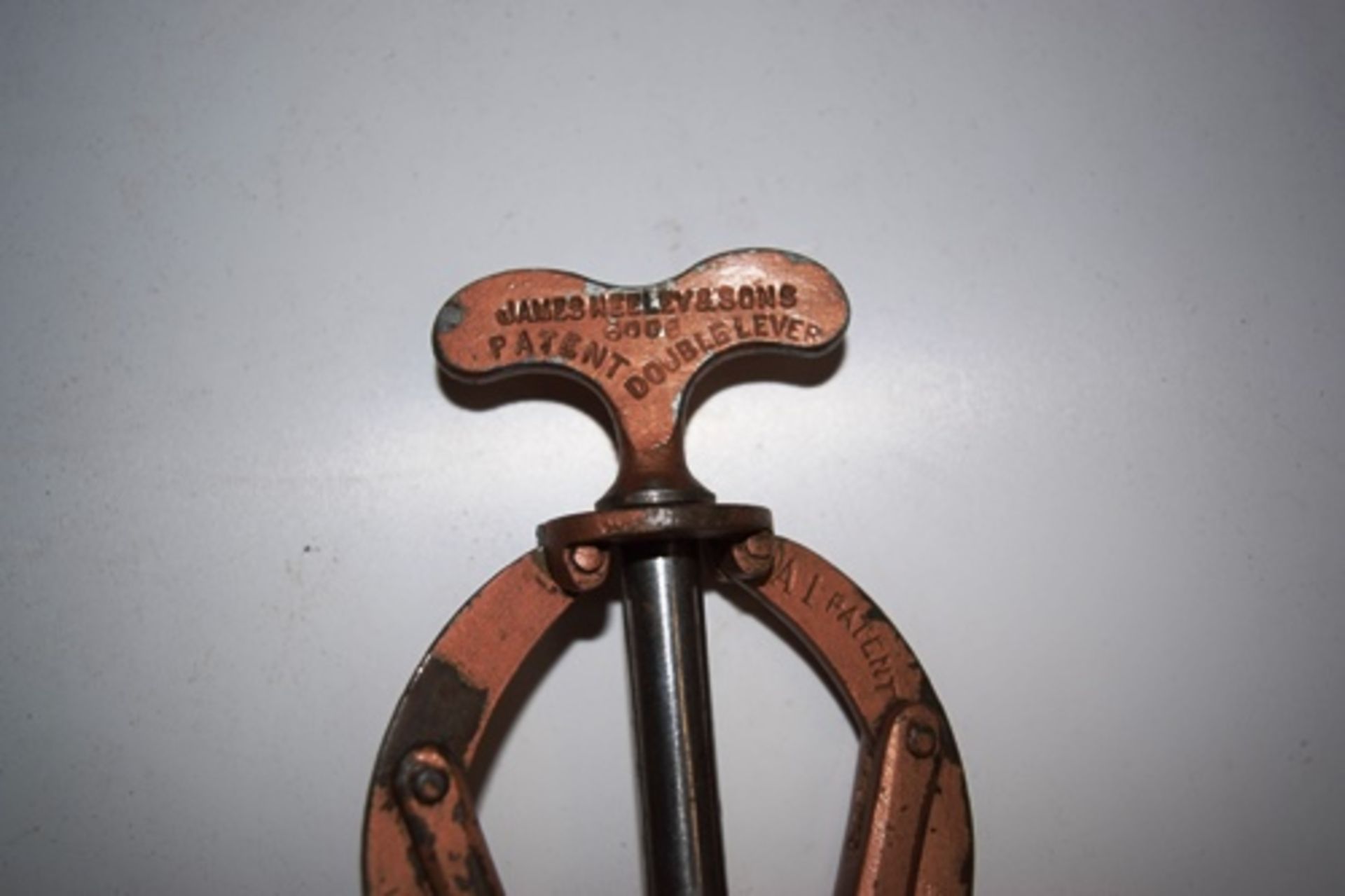 James Healey & Sons 6006 patent double lever corkscrew, standard wire helix,stamped A1 Patent, also