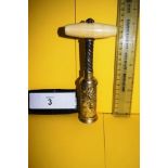 Thomason type corkscrew with cast barrel known as autumnal fruit,