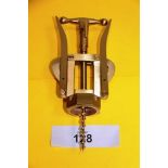 New Italian brass compound double handled corkscrew, includes a champagne tap, new, never uses, no