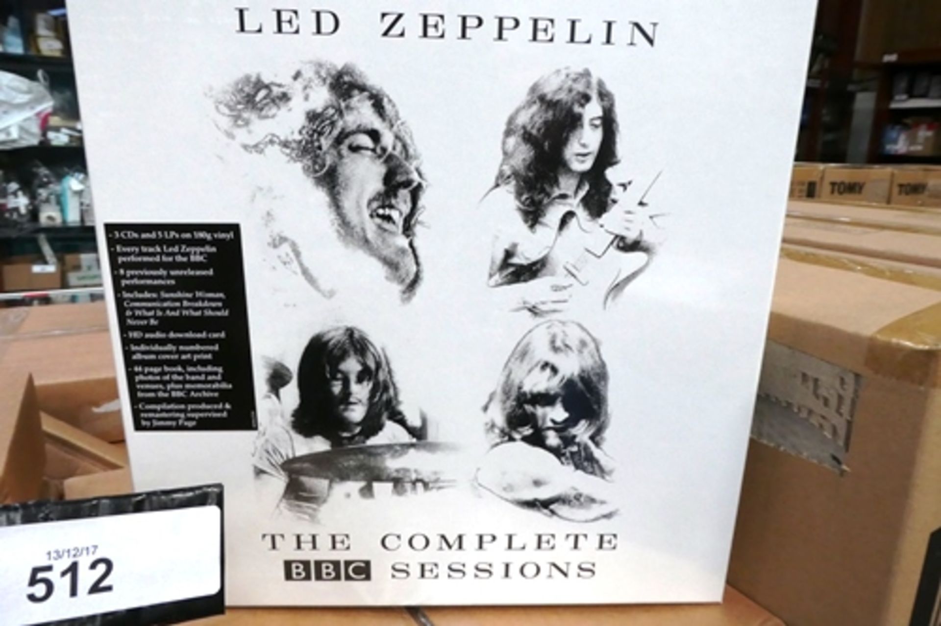 6 x Led Zeppelin the complete BBC sessions 3 CDs' and 5 LP's of 180g vinyl - Sealed new in box (