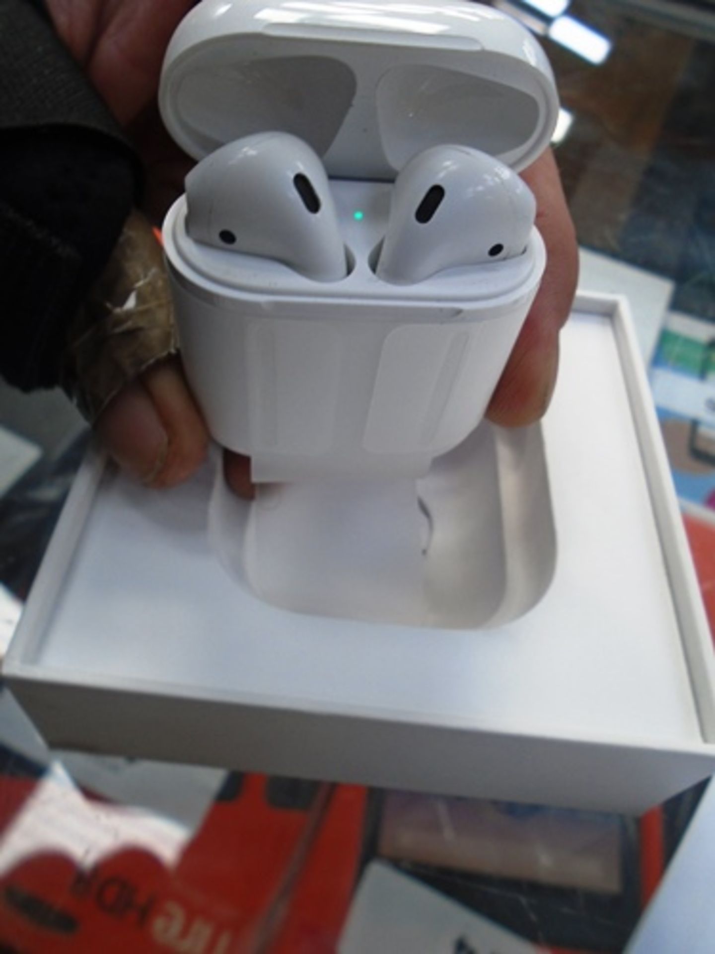 A pair of Apple Airpods headphones, model A1602 - New in box, box open (FC2) - Image 2 of 2
