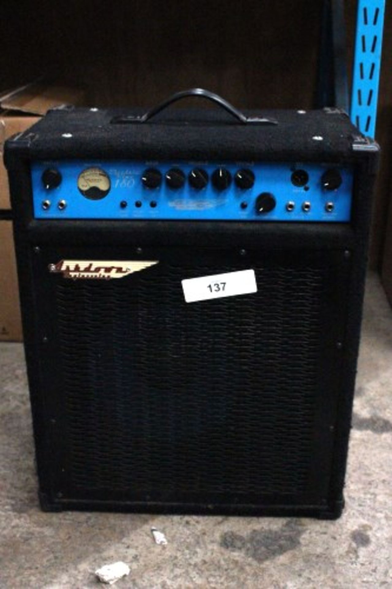 An Ashdown electric blue 15-180 bass guitar amp, no power cable - Second-hand, tested working (