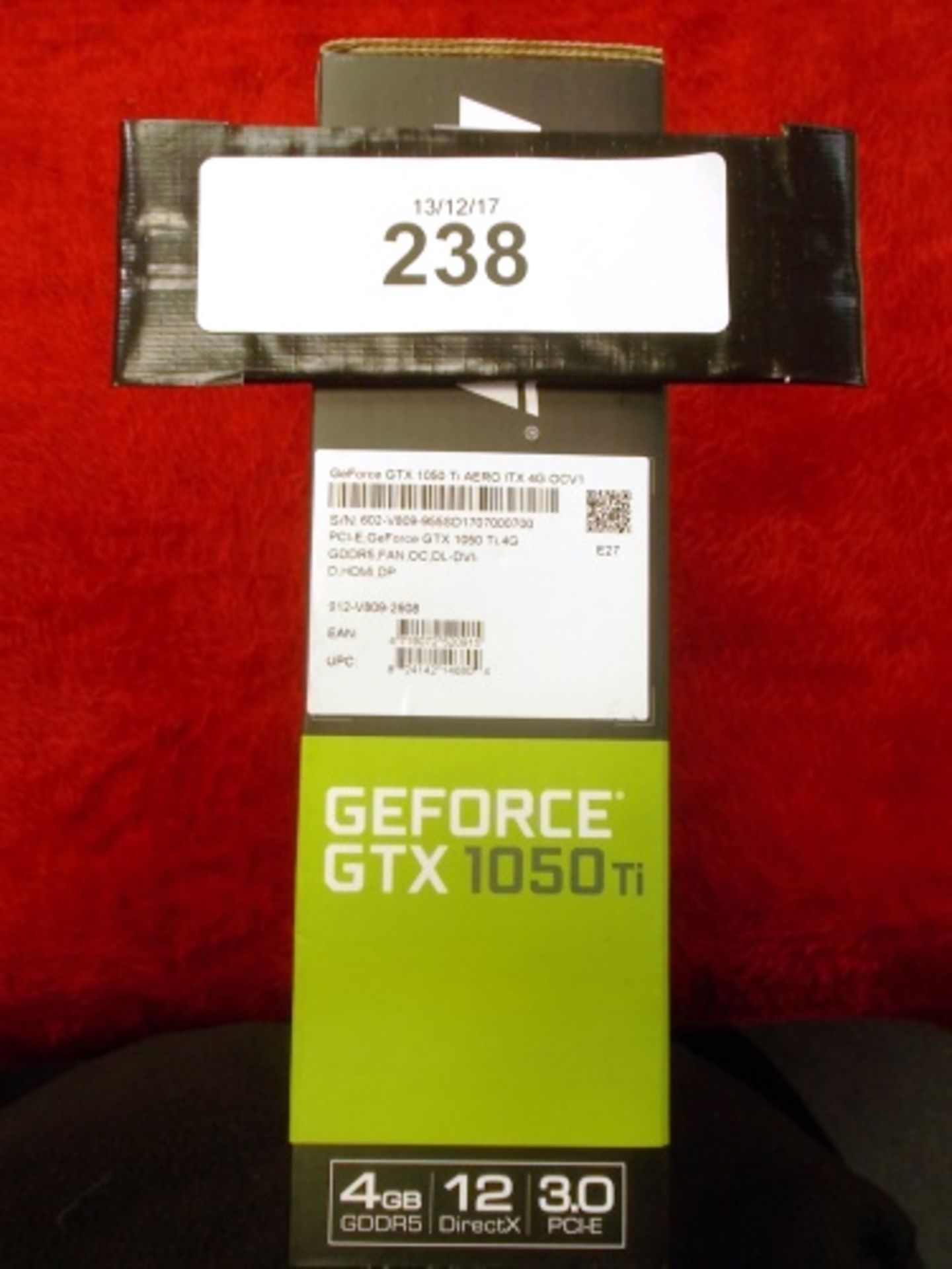 An MSI GeForce GTX 1050Ti graphics card, model 912-V809-2608, RRP £130.00 - New in box (C2)