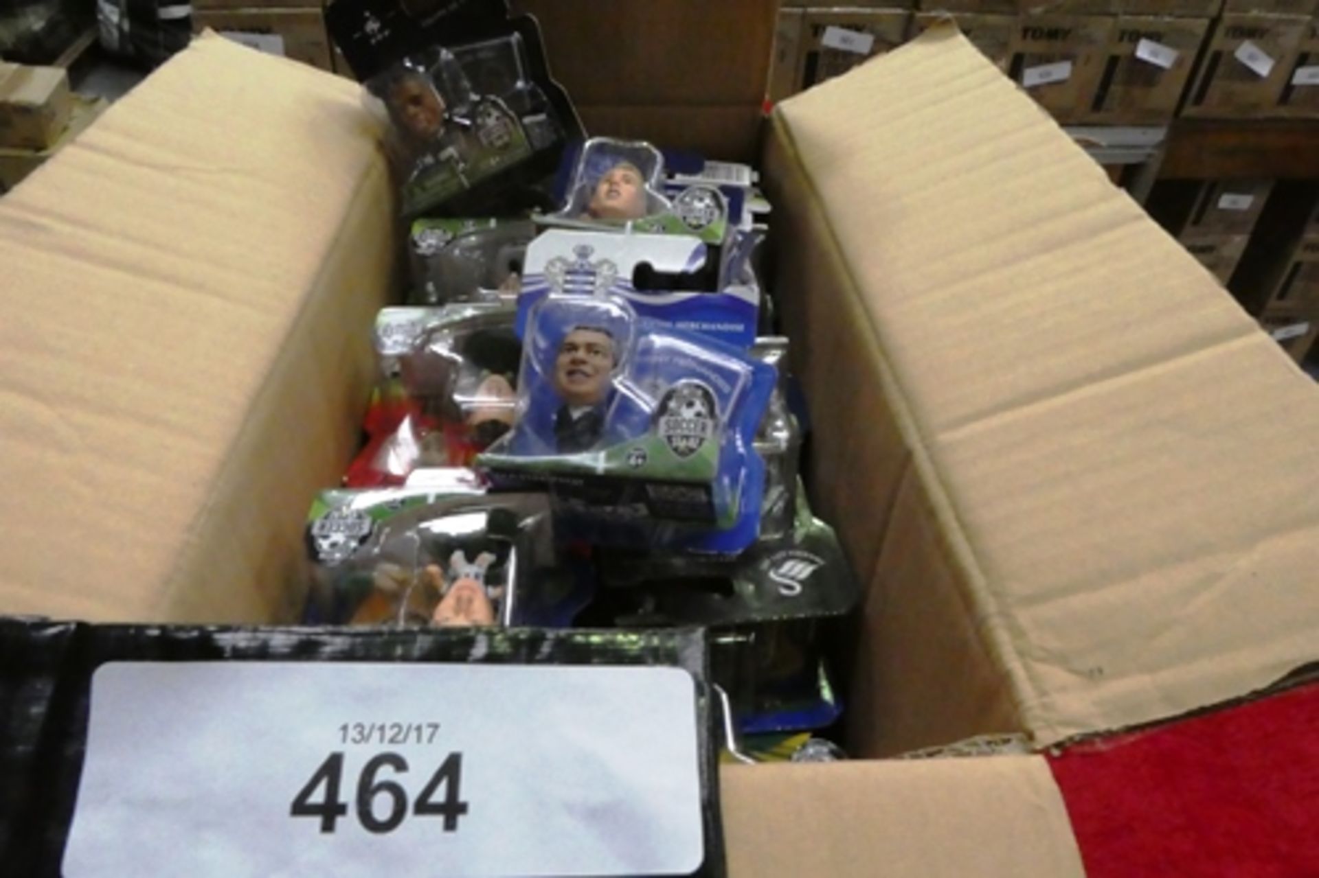 A box of 50 soccer starz action figures including Everton, LFC and Germany etc. - Sealed new in