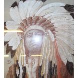 A pastel portrait study of a Cheyenne Chief 'Two M