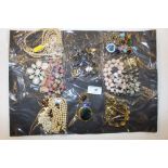 A collection of costume jewellery to include bead