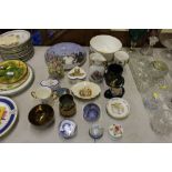 A collection of commemorative china to include pla