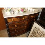 A 19th Century mahogany chest fitted two short ove