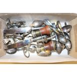 A box containing a pair of opera glasses; silver p