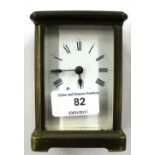 A French glass cased carriage clock