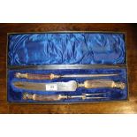 A Francis, Greaves and Sons three piece carving se