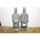 Two Chinese warrior figures