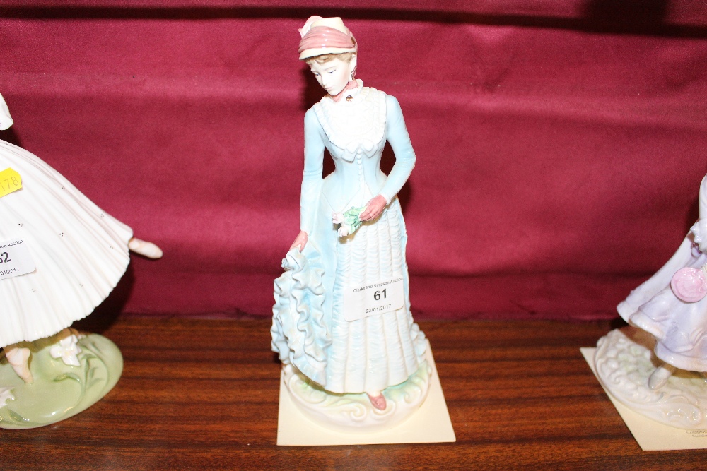 A Royal Worcester figurine 'The Bustle' with certi