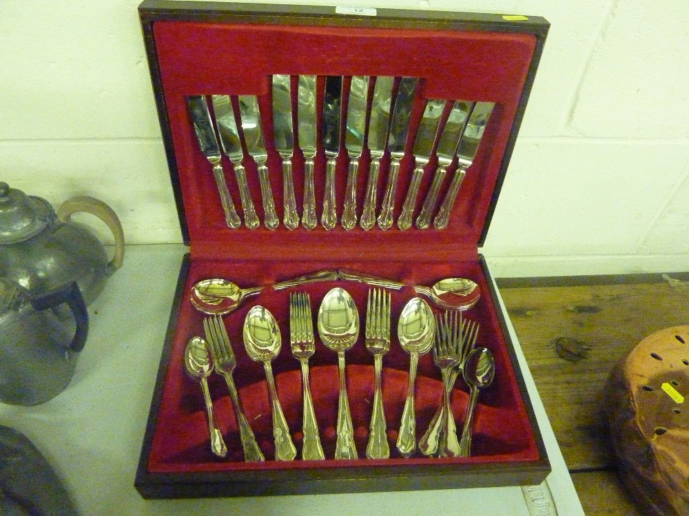 A canteen of Sheffield silver plated cutlery