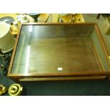 A mahogany and glazed table top display case