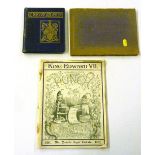 A scrap album with various booklets; a crest album