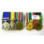 Five unnamed dress medals