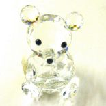 A Swarovski crystal glass Teddy bear