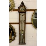 A Victorian oak cased Admiral Fitzroy barometer