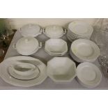 A quantity of Bavarian white glazed dinnerware