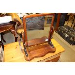 A Victorian mahogany swing frame mirror and one ot