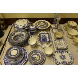 A quantity of various blue and white china to incl
