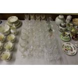 A quantity of various drinking glasses