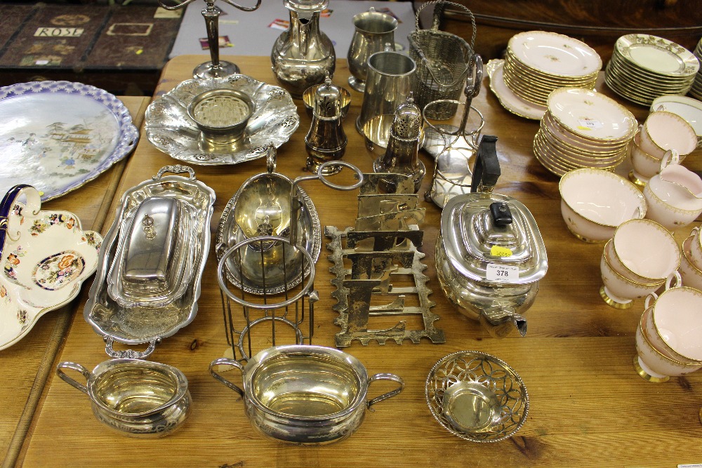 A quantity of various silver plated ware to includ