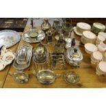 A quantity of various silver plated ware to includ