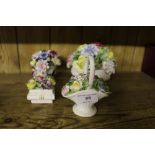 Four Royal Doulton floral encrusted ornaments