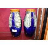 A pair of Royal Doulton Art Nouveau design vases