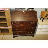 An 18th Century oak four drawer bureau