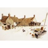 Michael Cooper, pencil singed print 'Farmhouse At