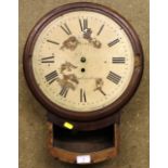 A 19th Century mahogany drop dial wall clock by Ba