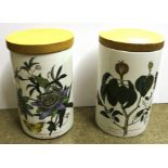 Five Portmeirion "Botanic Garden" storage jars